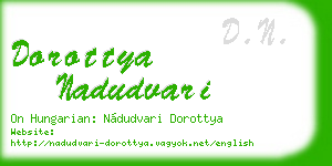 dorottya nadudvari business card